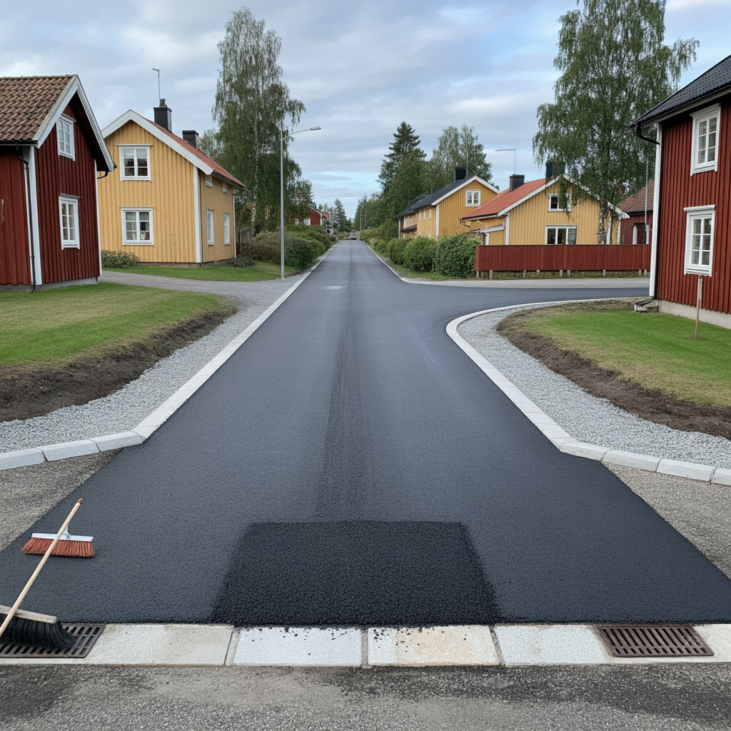 underhall av nylagd asfalt checklista for forsta 12 manadern